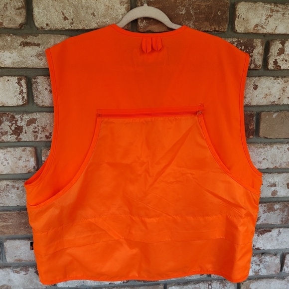 Trail Crest Men's Bright Orange Zip-Up Hunting Vest Sz XL Outdoor Sportsman - Picture 6 of 6